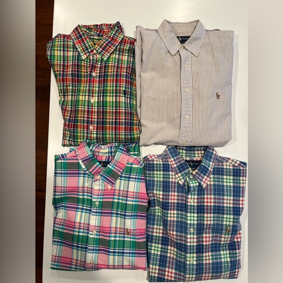 FOUR Polo Ralph lauren sport shirt button down size large - Picture 1 of 9